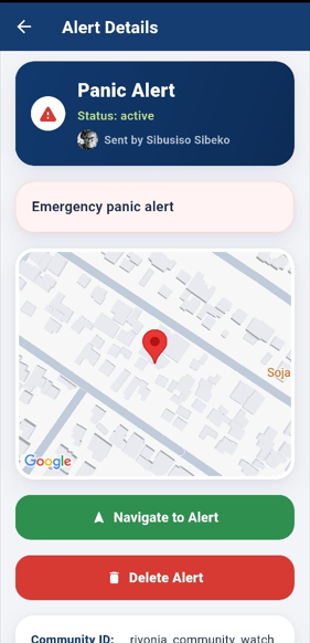 SafeBlock alert details screen